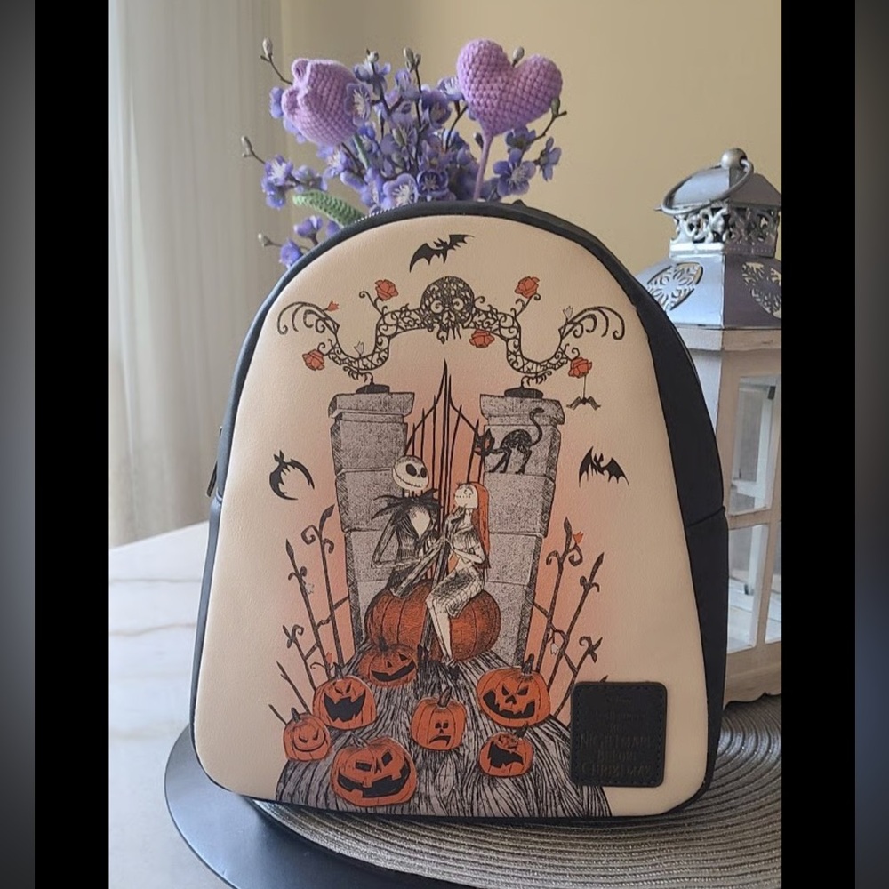 Loungefly The Nightmare Before Christmas Jack & Sally Graveyard mini backpack